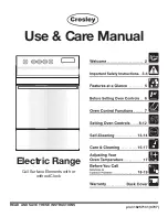 Crosley 316257131 Use And Care Manual предпросмотр