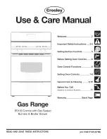 Preview for 1 page of Crosley 316417145 (0708) Use & Care Manual