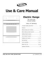 Preview for 1 page of Crosley 316902610 Use & Care Manual