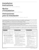 Crosley BTF1240ES0 Installation Instructions Manual preview