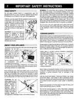 Предварительный просмотр 3 страницы Crosley c31103sat Use And Care Manual