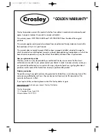 Предварительный просмотр 61 страницы Crosley C32HDGB Instruction Manual