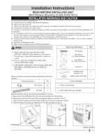 Crosley CAE08EHQ12 Installation Instructions preview