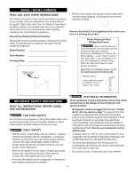 Preview for 2 page of Crosley CALR17LW0 Use & Care Manual