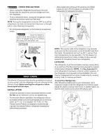 Preview for 3 page of Crosley CALR17LW0 Use & Care Manual