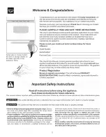 Preview for 2 page of Crosley CCRE312GWWB Use & Care Manual