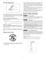 Preview for 2 page of Crosley CCV17RFLW0 Use & Care Manual