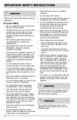 Preview for 2 page of Crosley CDBEH600SS2A Use & Care Manual