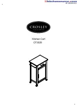 Предварительный просмотр 1 страницы Crosley CF3028 Manual