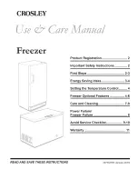 Предварительный просмотр 1 страницы Crosley CFC09LW0 Use & Care Manual