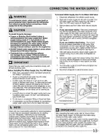 Preview for 13 page of Crosley CFD26WIS3 Use & Care Manual