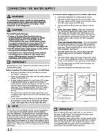 Preview for 12 page of Crosley CFD28SDS6 Use & Care Manual