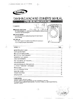 Preview for 2 page of Crosley CFW-8000GBL Owner'S Manual