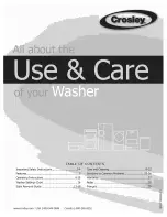 Preview for 1 page of Crosley CFW7700LR0 Use & Care Manual