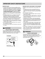 Preview for 4 page of Crosley CFW7700LR0 Use & Care Manual