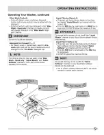 Preview for 9 page of Crosley CFW7700LR0 Use & Care Manual