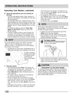 Preview for 10 page of Crosley CFW7700LR0 Use & Care Manual