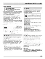 Preview for 13 page of Crosley CFW7700LR0 Use & Care Manual