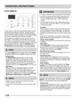 Preview for 14 page of Crosley CFW7700LR0 Use & Care Manual