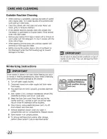 Preview for 22 page of Crosley CFW7700LR0 Use & Care Manual