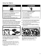 Preview for 11 page of Crosley CFWH4084GW Use & Care Manual