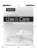 Предварительный просмотр 1 страницы Crosley CME1645TDA Use & Care Manual