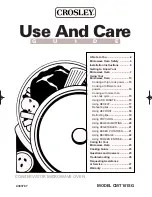 Crosley CMT101SG Use And Care Manual предпросмотр