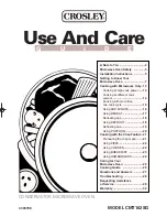 Предварительный просмотр 1 страницы Crosley CMT102SG Use And Care Manual