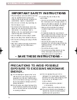 Предварительный просмотр 4 страницы Crosley CMT102SG Use And Care Manual