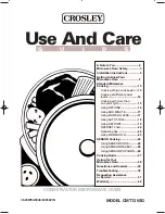 Crosley CMT135SG Use And Care Manual preview