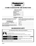 Предварительный просмотр 1 страницы Crosley Conservator BYCWD6274W3 User Instructions