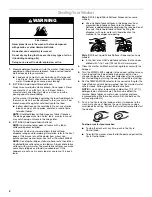 Предварительный просмотр 4 страницы Crosley Conservator BYCWD6274W3 User Instructions