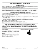 Preview for 8 page of Crosley Conservator CAWS729MQ1 User Instructions