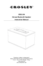 Предварительный просмотр 1 страницы Crosley CR3110A Instruction Manual