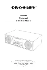 Preview for 1 page of Crosley CR3501A Instruction Manual