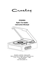 Crosley CR6040A Instruction Manual preview