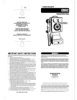 Preview for 1 page of Crosley CR92 Instruction Manual