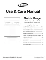 Crosley CRE3510LWA Use & Care Manual preview