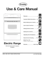 Preview for 1 page of Crosley CRE3580GWWA Use & Care Manual