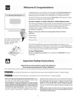 Preview for 2 page of Crosley CRE3580GWWA Use & Care Manual