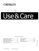 Preview for 1 page of Crosley CRE3580QSA Use & Care Manual