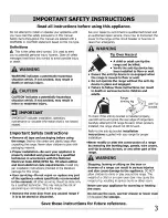 Preview for 3 page of Crosley CRE3580QSA Use & Care Manual