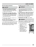 Preview for 15 page of Crosley CRE3580QSB Use & Care Manual