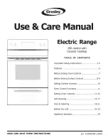 Preview for 1 page of Crosley CRE3870LBA Use & Care Manual