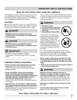 Preview for 3 page of Crosley CRE3870LBA Use & Care Manual