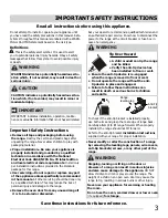 Preview for 3 page of Crosley CRE3875PWC Use & Care Manual