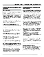 Preview for 5 page of Crosley CRE3875PWC Use & Care Manual