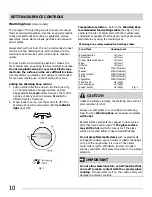 Предварительный просмотр 10 страницы Crosley CRE3875PWC Use & Care Manual