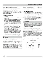 Preview for 16 page of Crosley CRE3875PWC Use & Care Manual