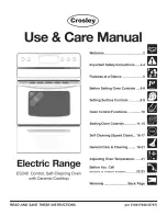 Crosley CRE3890GSSA Use & Care Manual preview